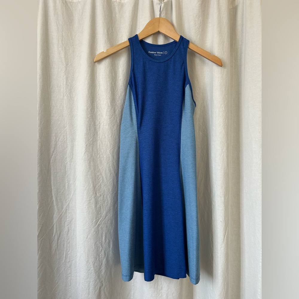 Outdoor Voices Women's Two-Tone Blue Midi Dress